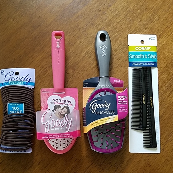 Accessories - Goody Ouchless Hair Brush Elastics Combs
